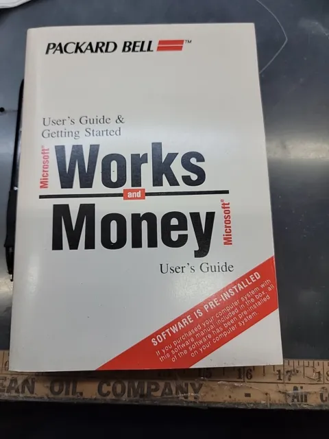 Vintage Microsoft Works and Money user's guide & getting started by Packard bell