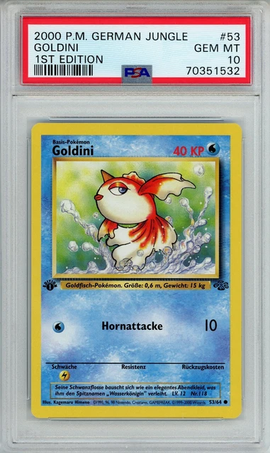 2000 Pokemon German Jungle Goldini 1st Edition #53/64 GEM MINT PSA 10