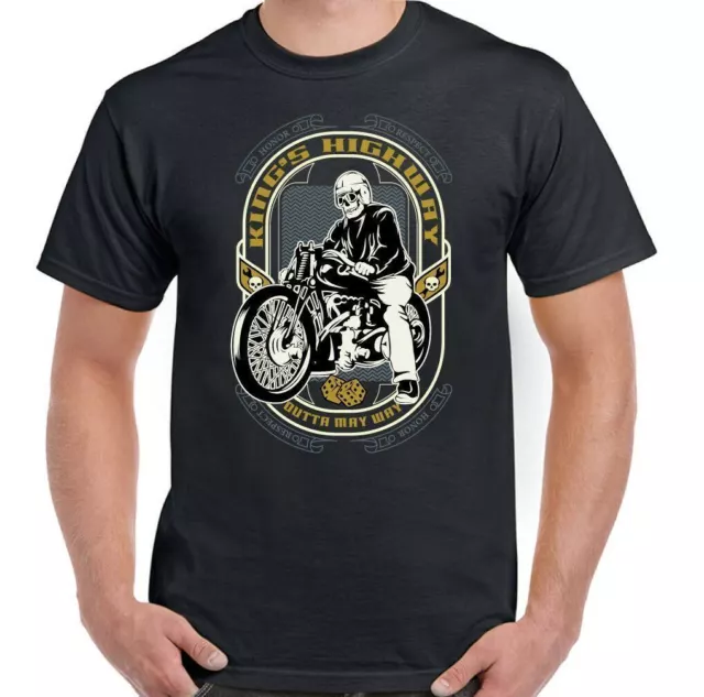 Motard T-Shirt Du Roi Autoroute Hommes Drôle Vélo Moto Indien Chopper