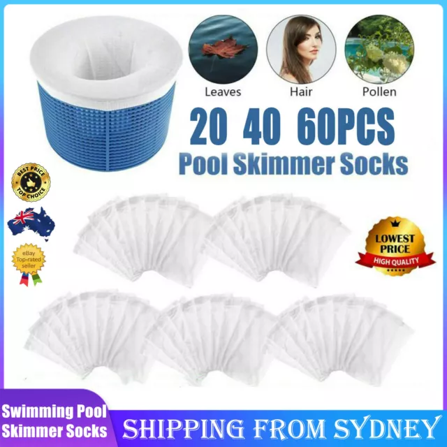 20 To 60pcs Swimming Pool Skimmer Socks Baskets Skimmers Net Filter Storage Bag