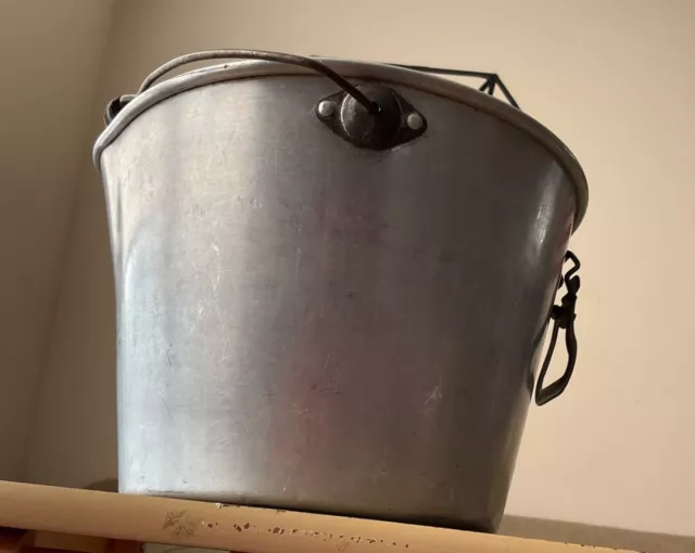 Vintage Milk Bucket Wear-ever Aluminum Dairy Pail Strainer Old Farm Antique