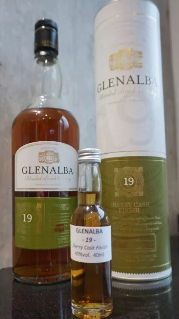 GLENALBA 45 JAHRE Blended Scotch Whisky Sample 40 ml Probe Dram 4 cl EUR  14,90 - PicClick DE