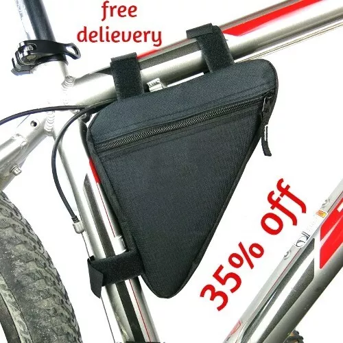Bicycle Triangle Bag Waterproof Mountain Bike Frame Bag Front Tube Pouch UK