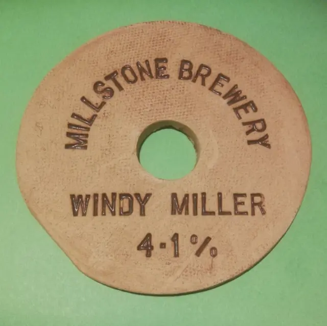 Beer pump clip badge MILLSTONE brewery WINDY MILLER real ale STONE Manchester