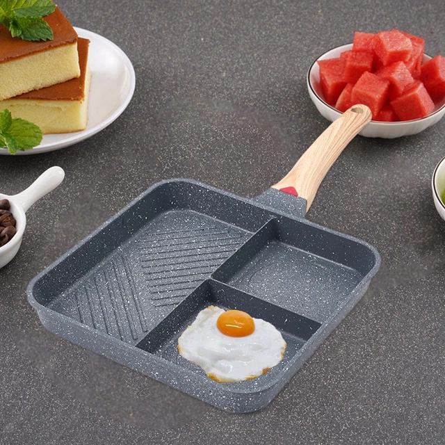 POÊLE À FRIRE à Grille Divisée, Poêle à Griller Pour Petit EUR 39,83 ...