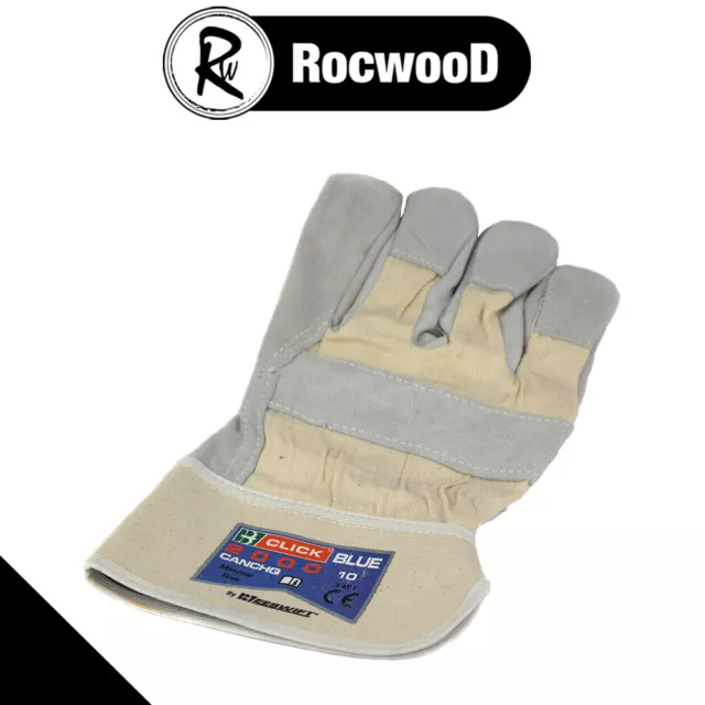 Heavy Duty Gloves Canadian Thick Leather Rigger Work DIY Gardening Size 10 XL