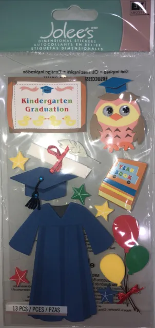 Jolee’s Kindergarten Graduation themed dimensional scrapbooking stickers