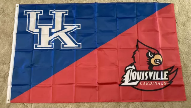 Kentucky Wildcats vs. Louisville Cardinals House Divided 3x5 Flag Banner New