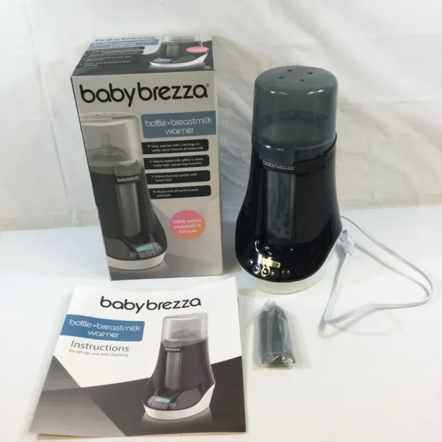 Baby Brezza BRZ0084 Black White Corded Safe & Smart Bottle Breast Milk Warmer