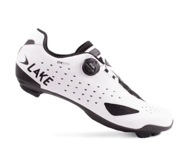 Lake CX177 Rennradschuhe - weiß schwarz EU39 UK 6 UVP £150,00