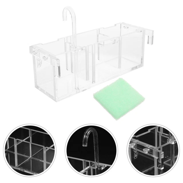 Caja de purificación de agua para tanque de peces caja de filtro de acrílico agua de acuario