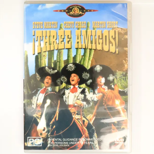 Three Amigos (DVD, 1986) Steve Martin, Chevy Chase - Western Comedy Movie Film