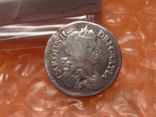 Original 1679 Charles II Colonial Times Silver Maundy Fourpence Rare  #3D