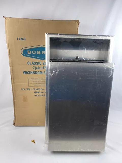 Bobrick B-3644 Commercial Recessed Stainless Steel Waste Receptacle 12 Gallon
