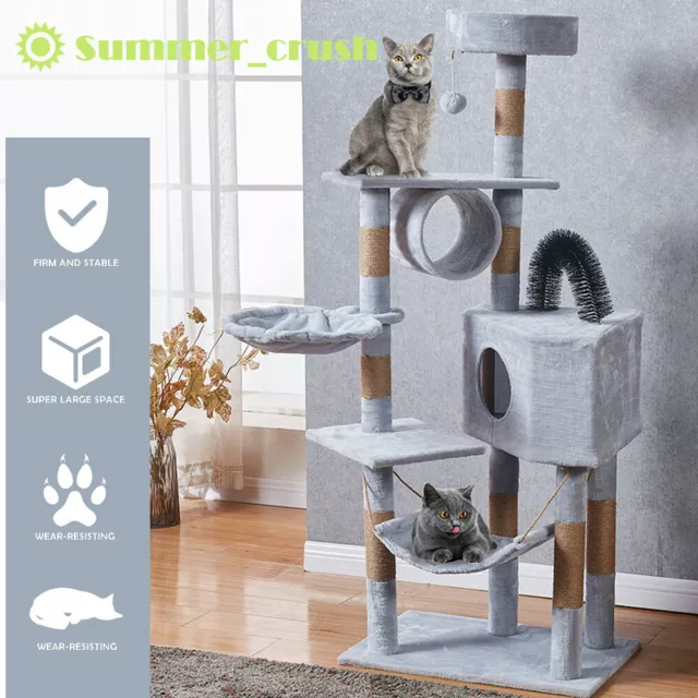 Cat Scratching Post Large Tree Tower Post Kitten Condo Activity Centre Climbing