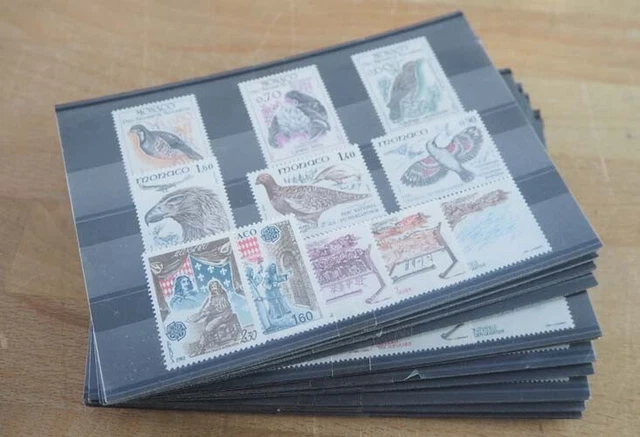 1982 Monaco; 10 Jahrgänge ohne MiNr. 1516/19 & Block, **/MNH, ME 980,-