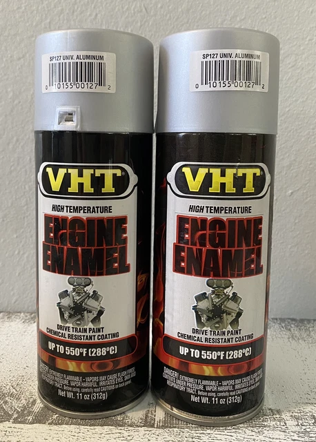 VHT High Temp Paint VHTSP127 (2-PACK); Engine Enamel Universal Aluminum 550�F