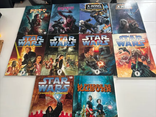 STAR WARS Lot 10 Tomes Empire Ténèbres Boba Fett Kaiburr Rare Ed. Dark Horse EO