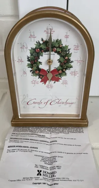 Howard Miller "Sounds of the Season " Collection Carols of Christmas II Clock