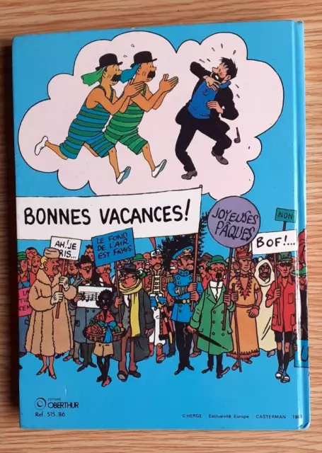 agenda scolaire Oberthur Tintin 1986 1987 TTBE 2