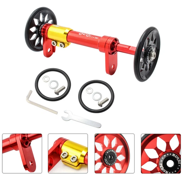 Auxiliary Wheel for Folding Bike Telescopic Rod Easy Extension