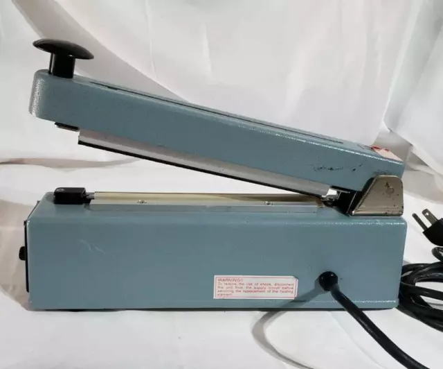 ULINE H-161 Tabletop Impulse Poly Tubing Sealer with Cutter 8" Corded Electric