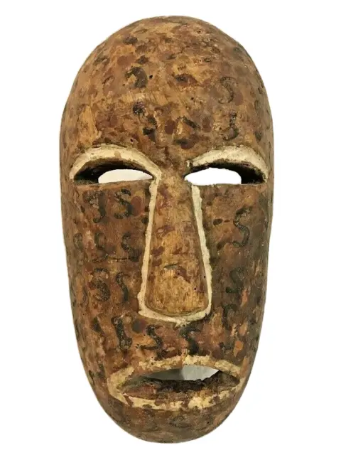 Antique African Ngbaka Hand-Carved Wooden Dance Mask Northwest Congo c. 1900-20s 2