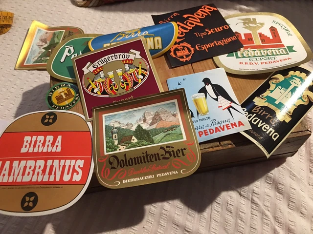birra pedavena vecchie etichette