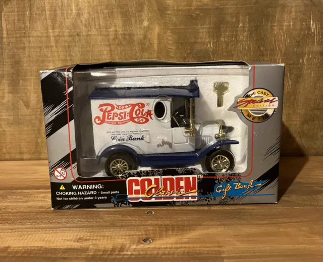 Die Cast Special Edition Metal Golden Classic Pepsi: Cola Coin Bank