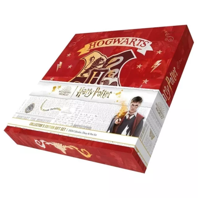 HARRY POTTER GIFT Box Set, 2024 Square Calendar, A5 Diary and Pen