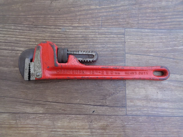 Vintage CRAFTSMAN 10" Steel Pipe Wrench 55676 - Japan