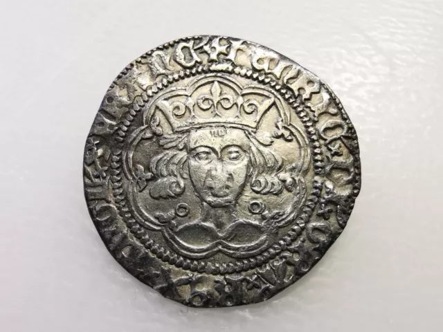 Henry VI, Silver Annulet Issue Groat (1422-30AD), Calais Mint, VF, BA2897