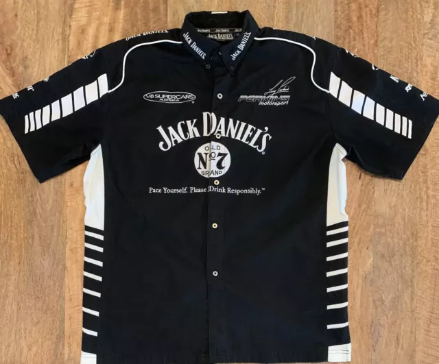 Larry Perkins Jack Daniel’s Racing Team Pit Shirt Holden V8 Supercars Mens M