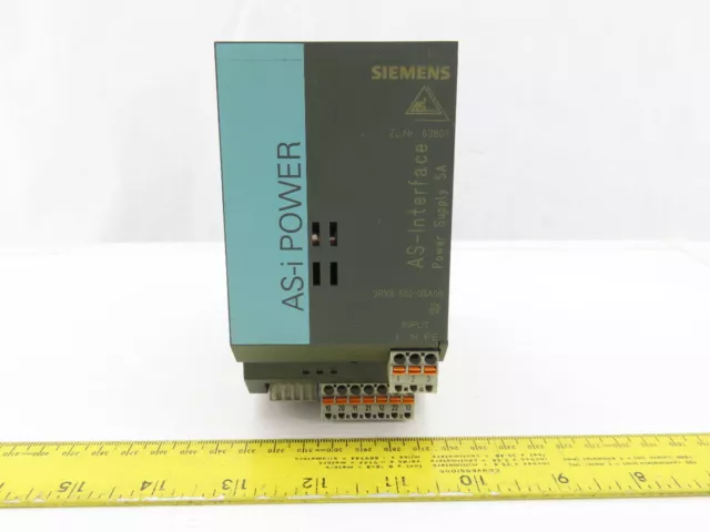 Siemens 3RX9 502-0BA00 AS-Interface Power Supply 5A 120/230V 5A DIN Rail Mount