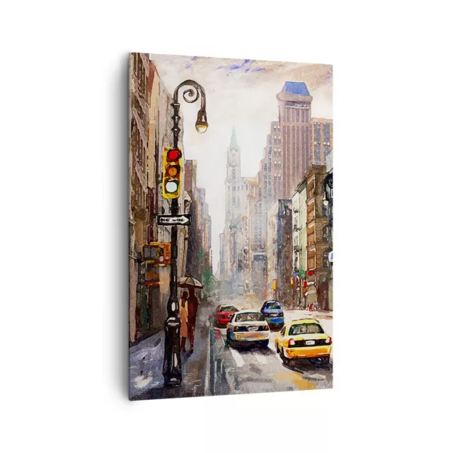 Impression sur Toile 80x120cm Tableaux Image Photo New York Aquarelle Decoration