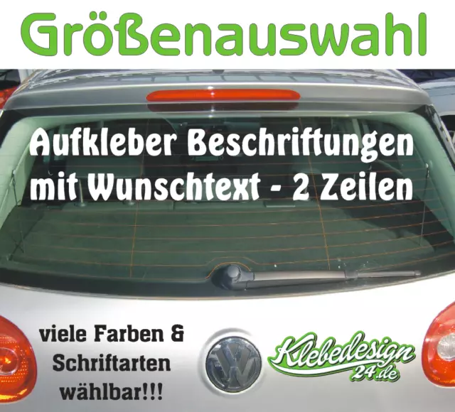 Aufkleber Werbung Beschriftung 2. Zeilen 30-180cm Sticker Werbebeschriftung Auto