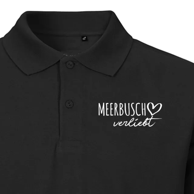 Herren Polo Shirt Meerbusch verliebt Geschenk Idee Souvenir Geburtstag Weihnacht 2