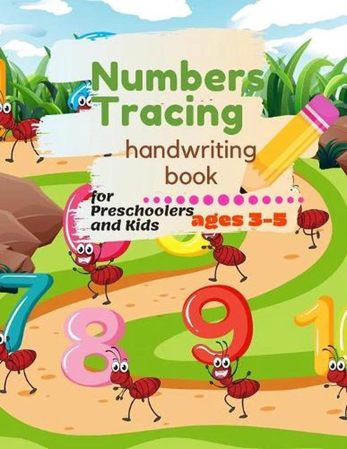 NUMBERS TRACING HANDWRITING book for preschoolers and kids ages 3-5 ...