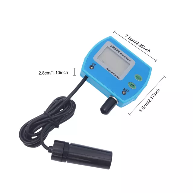 PH Messgerät Digital Wasserqualität Tester LCD EC- Messgerät Prüfer für Aquarium 2