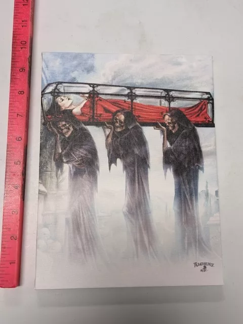 Reaper Funeral Alchemy Gothic Canvas Print 7.5" X 10" NEW Spirit of Equinox
