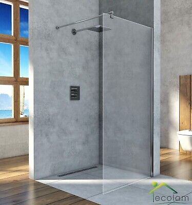 WALK IN transparente mampara de ducha cabina de ducha vidrio ducha 100x200 cm