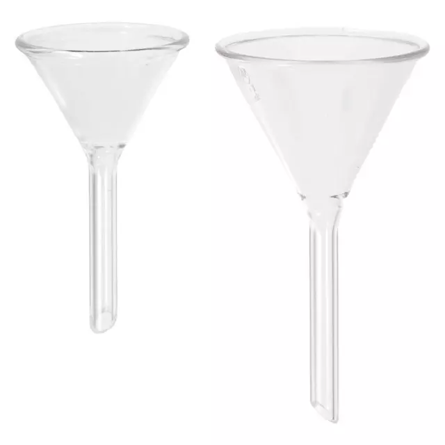 4Pcs Clear Glass Funnel Set  Filling Funnels  Science Labs