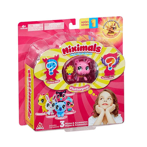 Miximals Surprise Triple Pack Flutterpop With Mystery Mixies Series 1