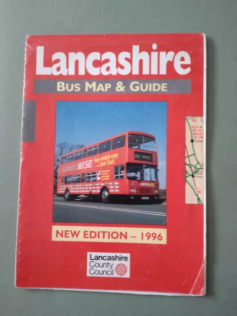 Lancashire, England - Bus Map And Guide Published 1996