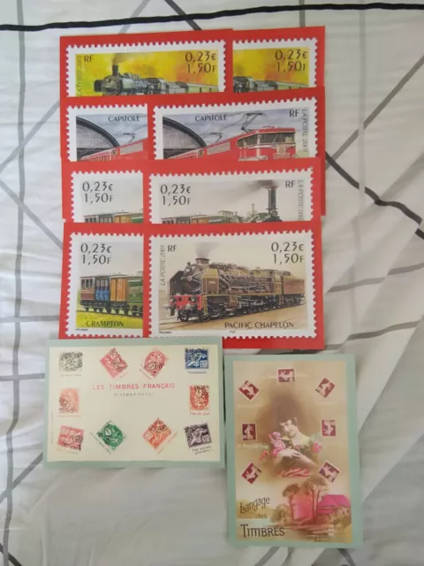 Lot de 10 cartes postale avec affranchissement 20 gr