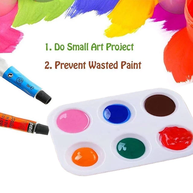 Paleta de bandeja de pintura paletas de plástico para niños estudiantes de pintura escuela clase de arte