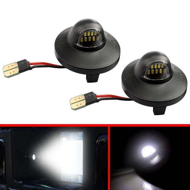 Kit éclairage Plaque Immatriculation LED Eacalyc 2 Pièces - 12-24V, étanche IP67, Pour Voiture Et Remorque