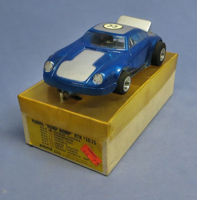 RARE VINTAGE PARMA 1/32 Porsche Carrera WompWomp RTR Slot Car w