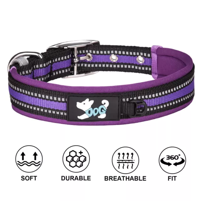 TSKDKIT Collier pour Chien Réglable Collier de Chien Rembourré en Néoprène Su... 3