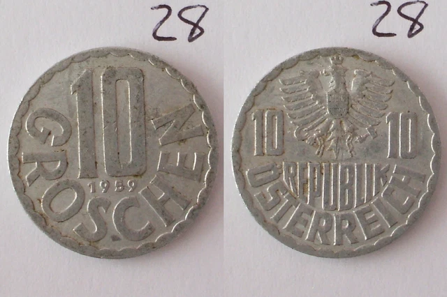 1959 Austria 10 Groschen Austrian Old Coin 028
